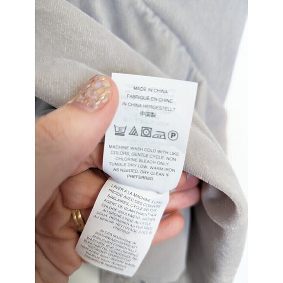 J Crew Velvet Tank Top Gray Size 8P - Picture 9 of 9